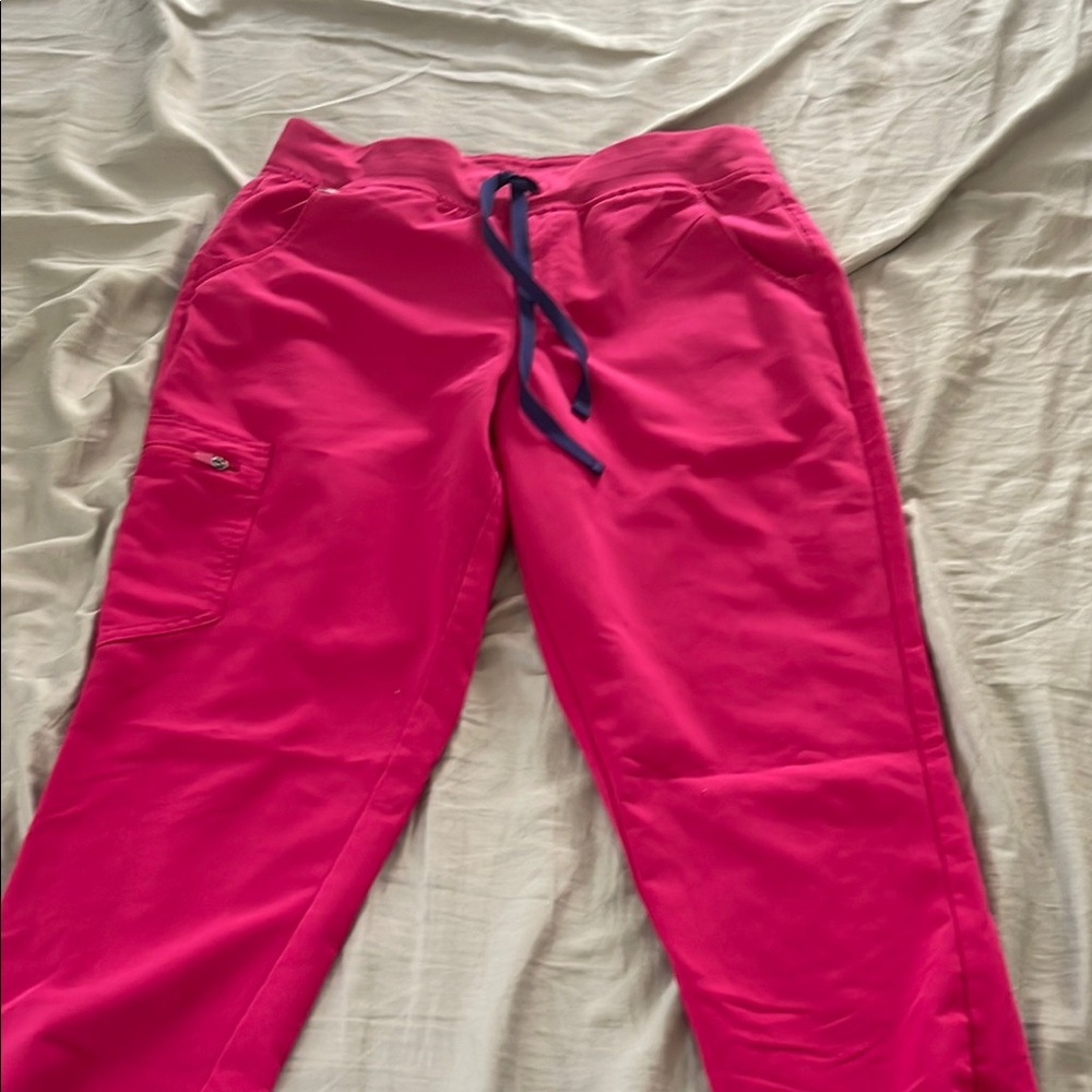 Figs Bright Pink Zamora Jogger Pants